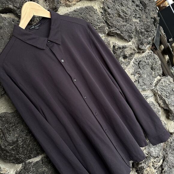 Robert Barakett Plum Long Sleeve Button Up Shirt Size Large Men's Collared - Picture 3 of 9